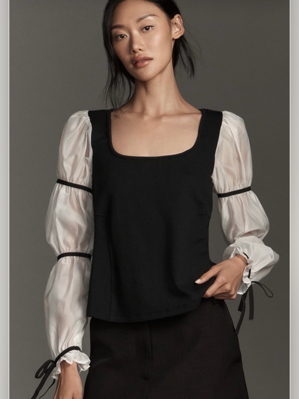 Maeve balloon sleeve top